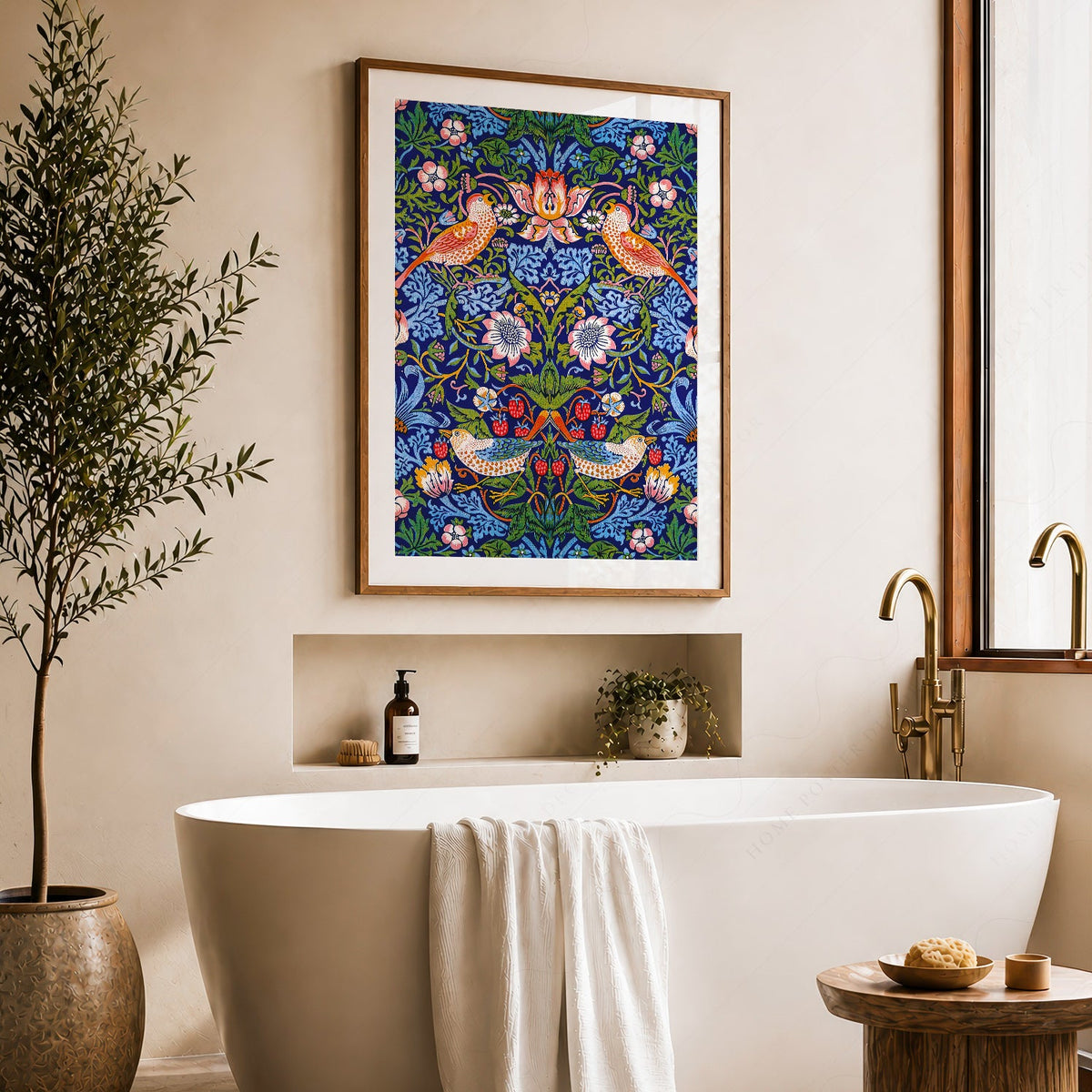 William Morris Strawberry Thief Art Print – Arts and Crafts Wall Decor