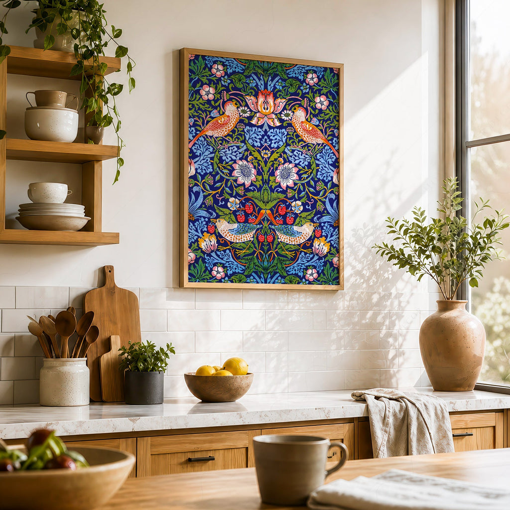 William Morris Strawberry Thief Art Print – Arts and Crafts Wall Decor