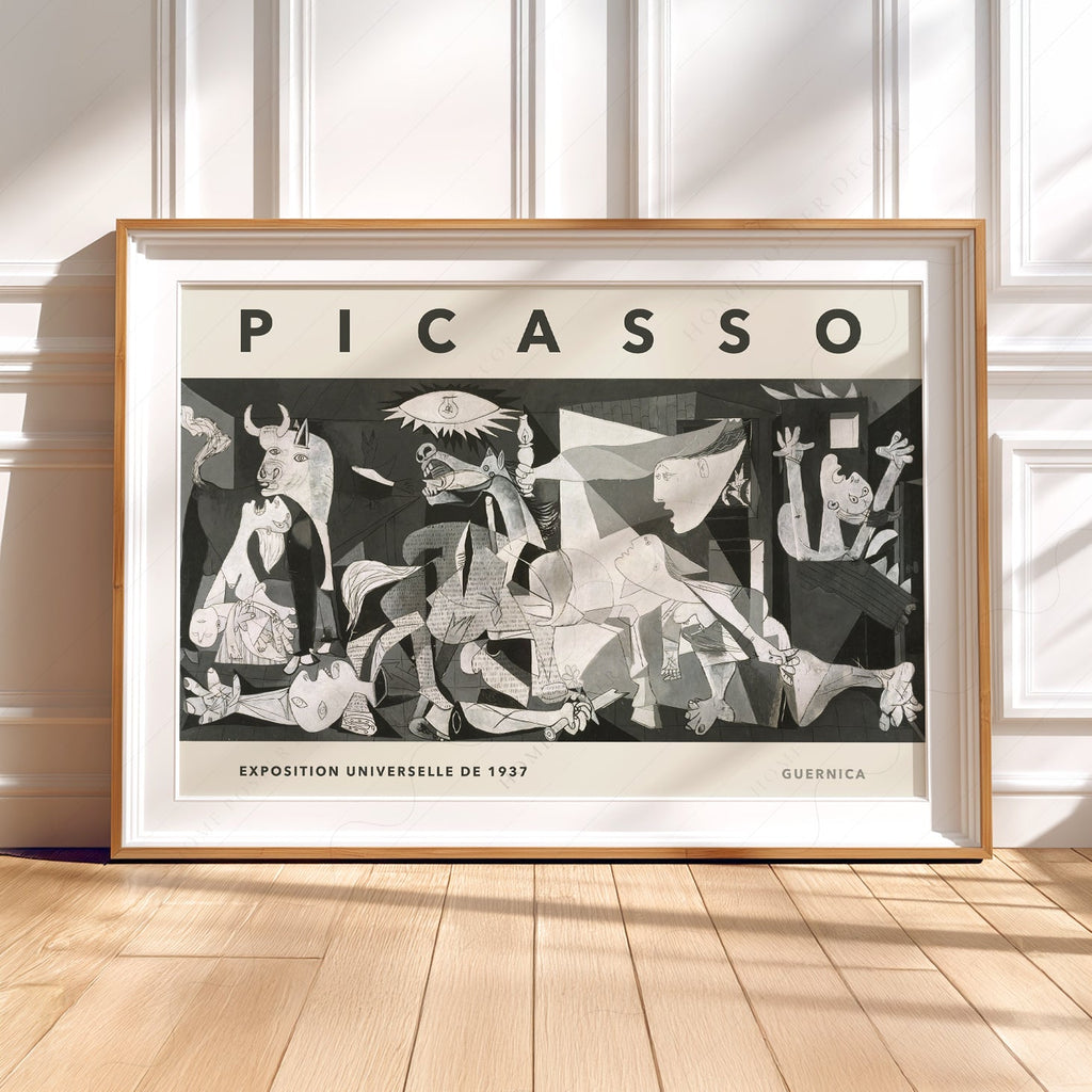 Pablo Picasso Guernica Exhibition Poster – Cubist Wall Art Print