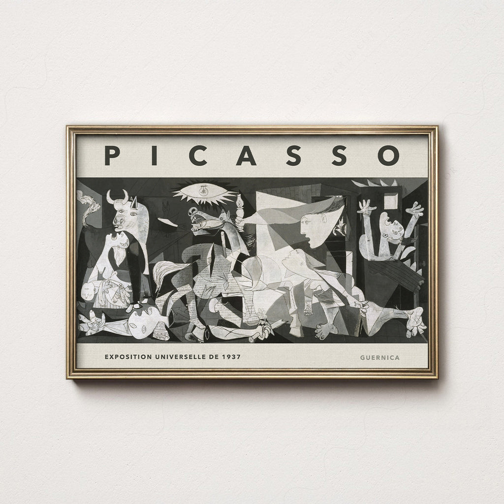 Pablo Picasso Guernica Exhibition Poster – Cubist Wall Art Print