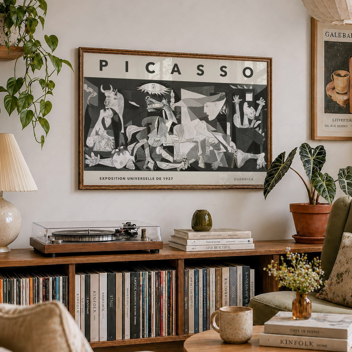 Pablo Picasso Guernica Exhibition Poster – Cubist Wall Art Print