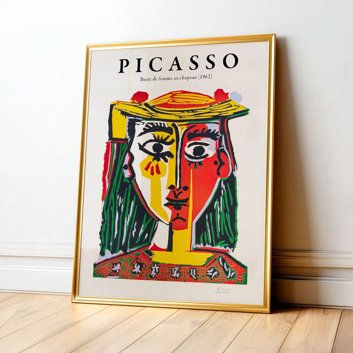 Pablo Picasso Buste de Femme au Chapeau Art Print – Cubist Wall Art