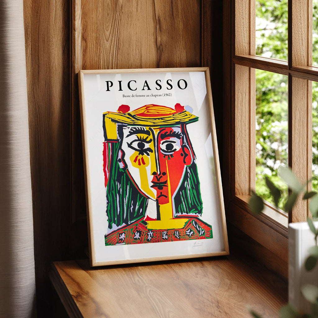 Pablo Picasso Buste de Femme au Chapeau Art Print – Cubist Wall Art