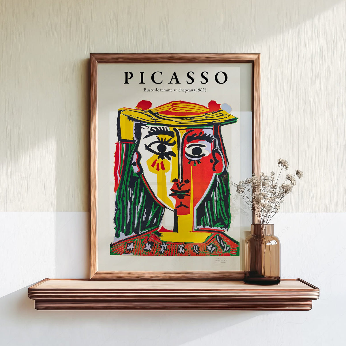 Pablo Picasso Buste de Femme au Chapeau Art Print – Cubist Wall Art