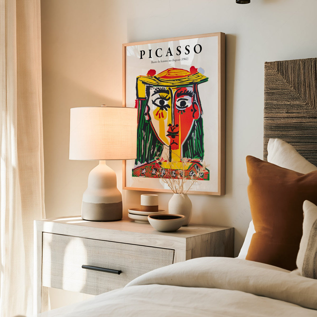 Pablo Picasso Buste de Femme au Chapeau Art Print – Cubist Wall Art