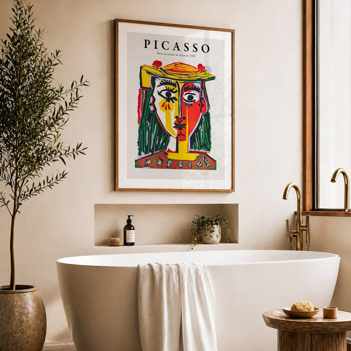 Pablo Picasso Buste de Femme au Chapeau Art Print – Cubist Wall Art
