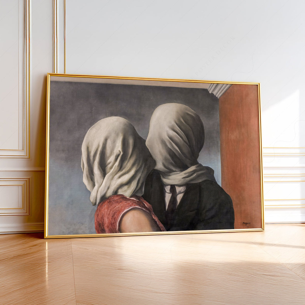 René Magritte The Lovers Art Print – Surrealist Wall Art Poster