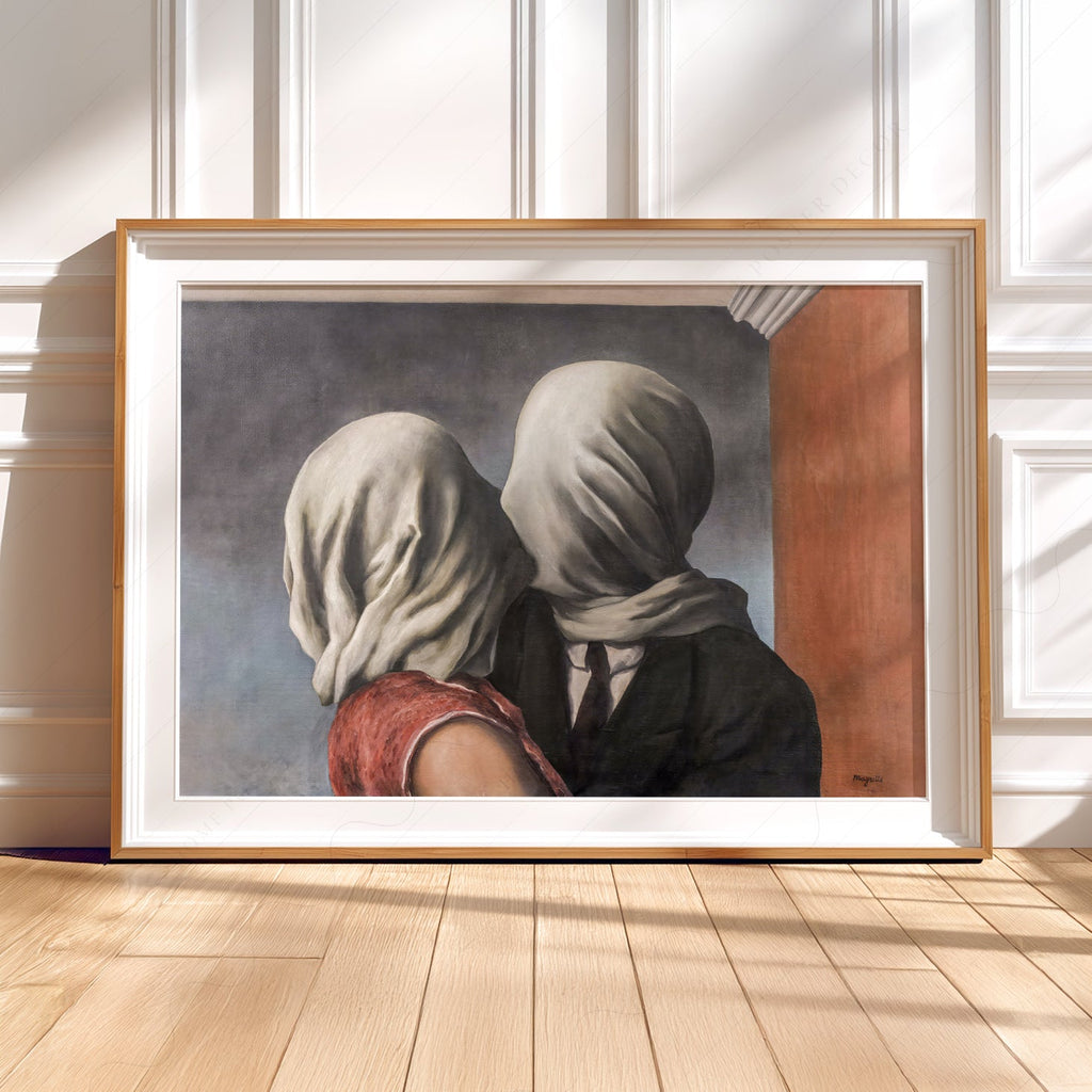 René Magritte The Lovers Art Print – Surrealist Wall Art Poster