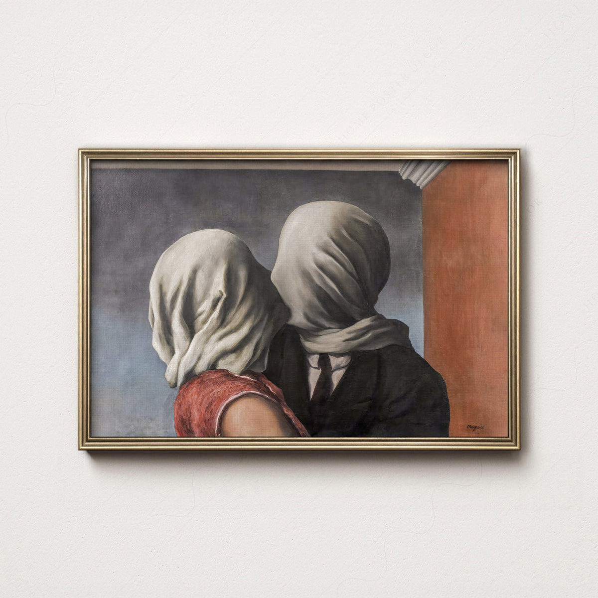 René Magritte The Lovers Art Print – Surrealist Wall Art Poster