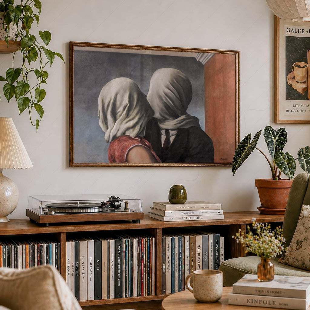 René Magritte The Lovers Art Print – Surrealist Wall Art Poster