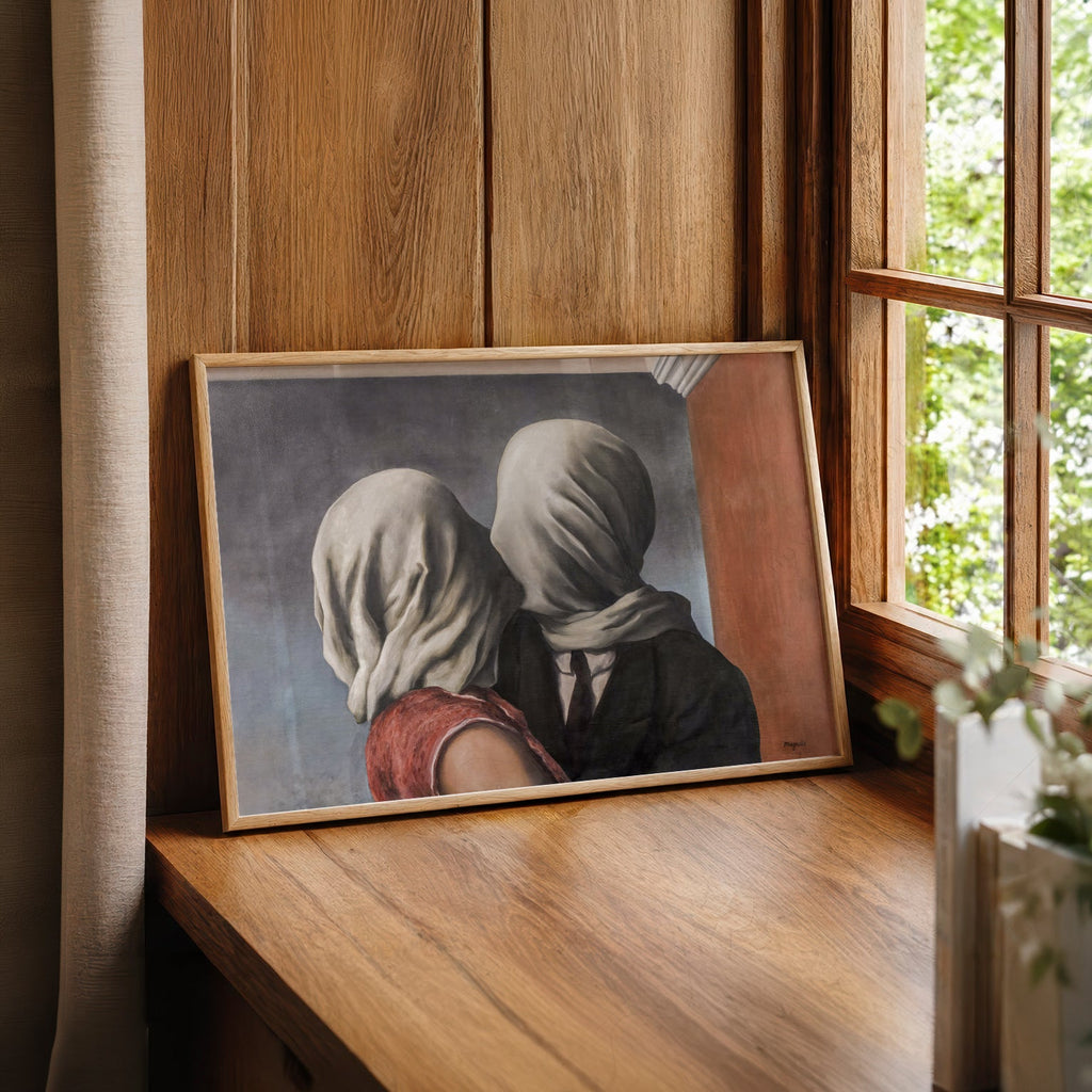 René Magritte The Lovers Art Print – Surrealist Wall Art Poster
