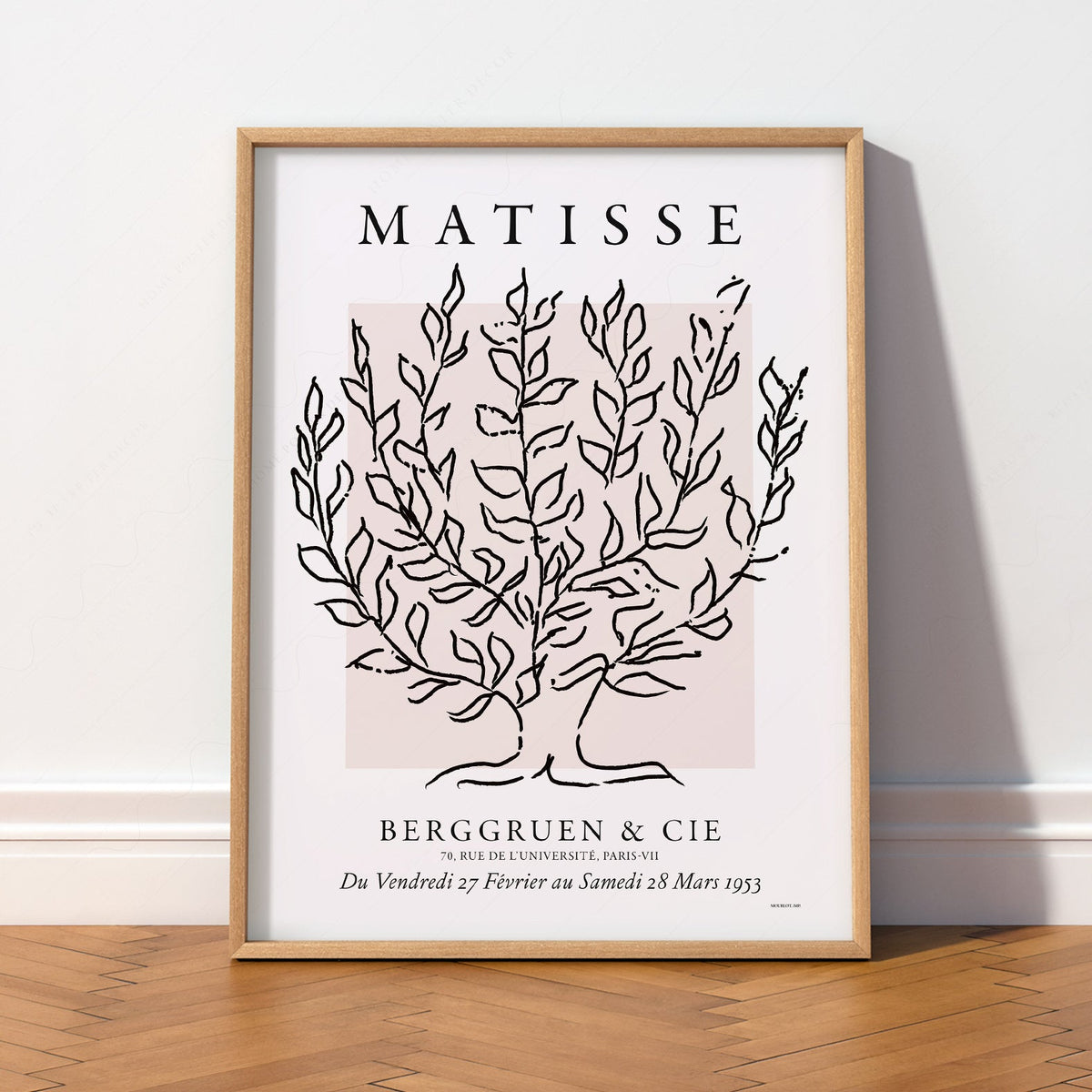 Henri Matisse Le Platane Exhibition Poster – Minimalist Botanical Art