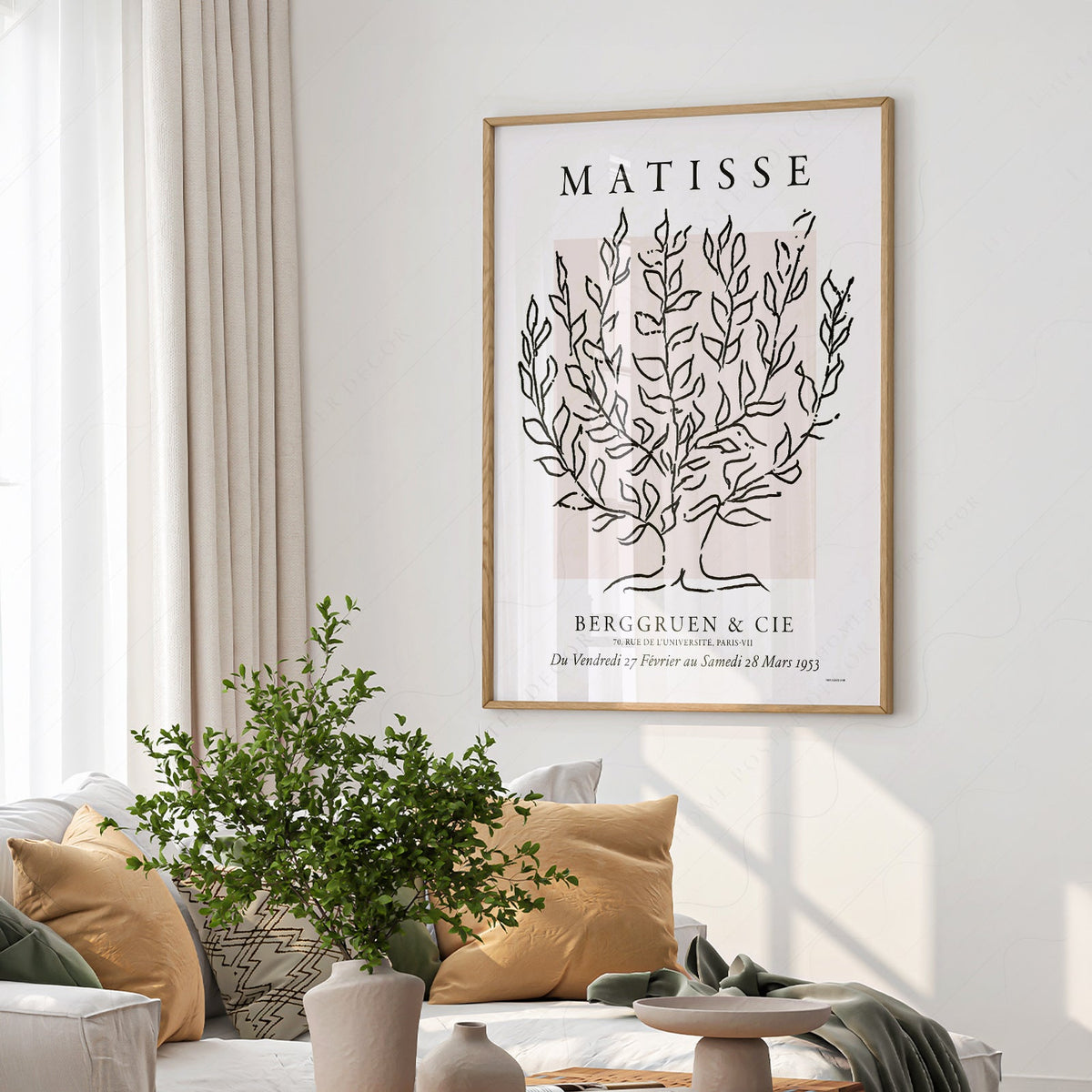 Henri Matisse Le Platane Exhibition Poster – Minimalist Botanical Art