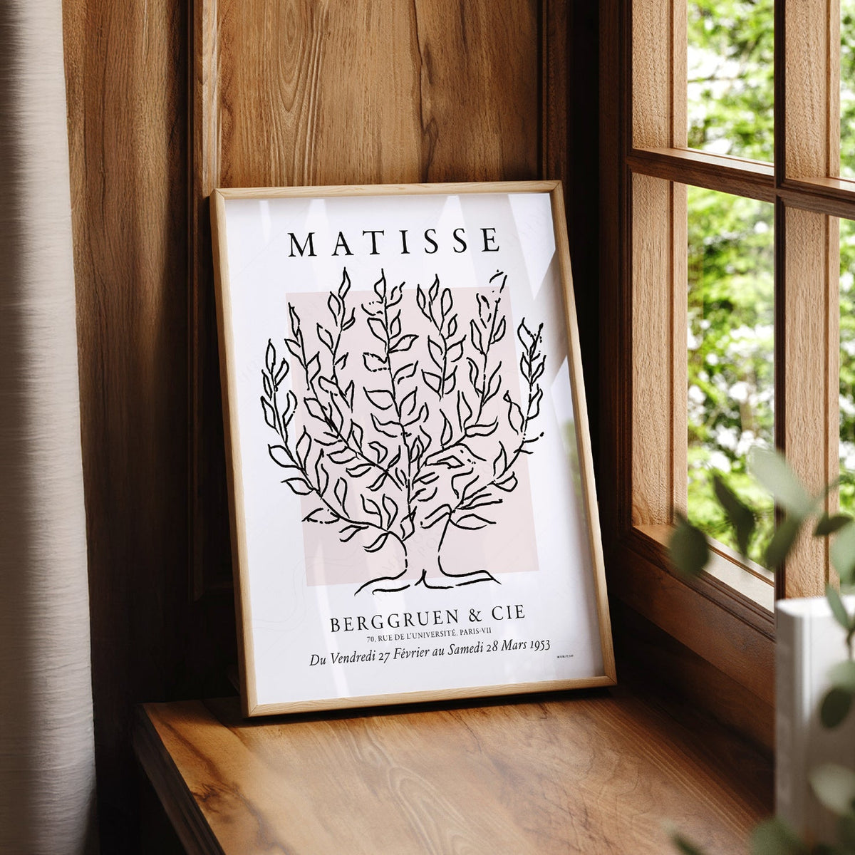 Henri Matisse Le Platane Exhibition Poster – Minimalist Botanical Art