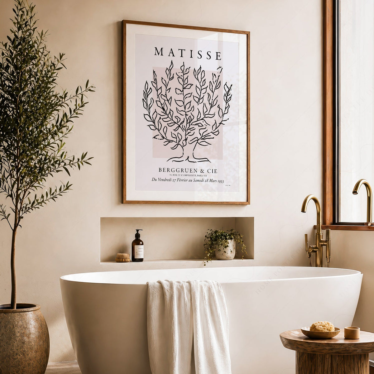 Henri Matisse Le Platane Exhibition Poster – Minimalist Botanical Art