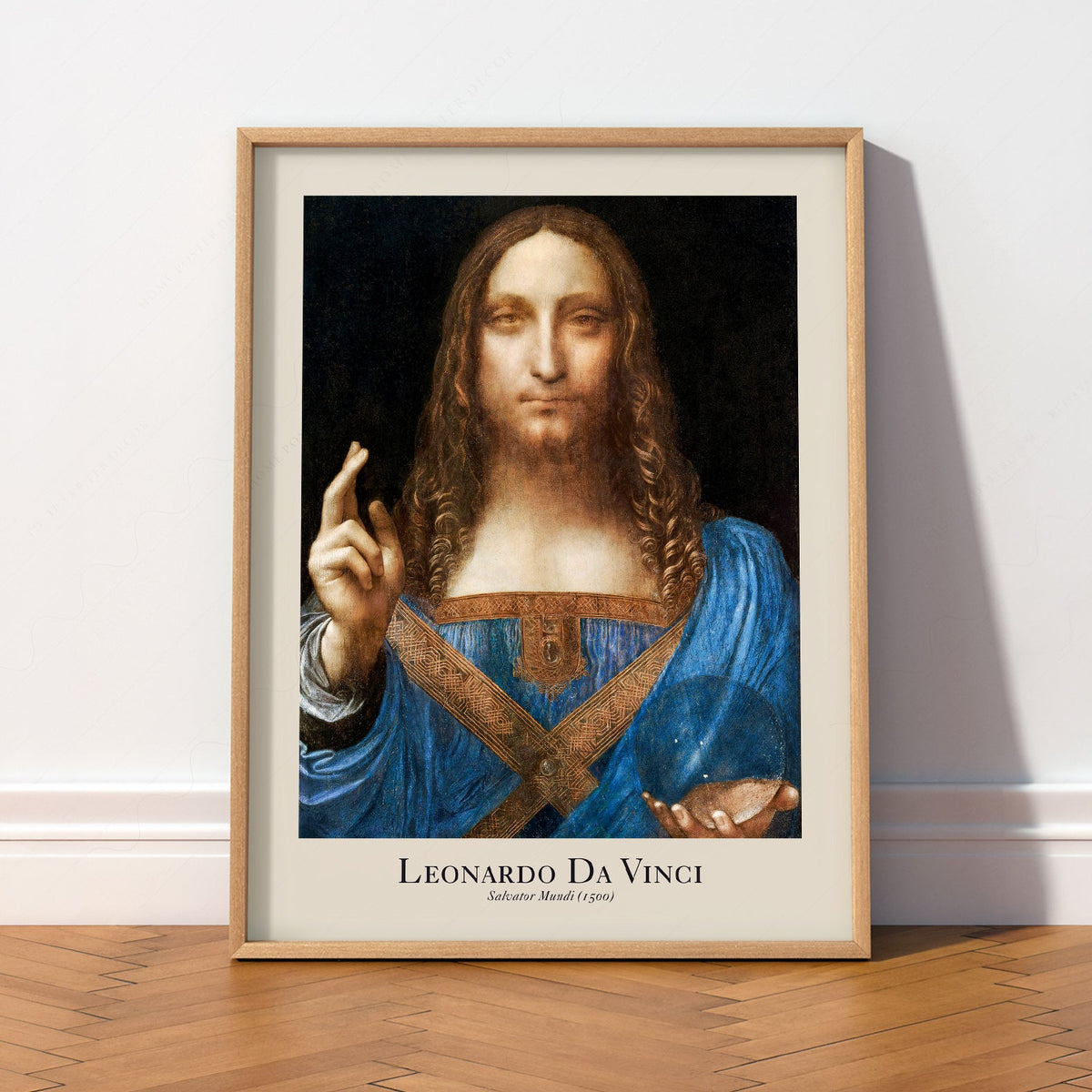 Leonardo da Vinci Salvator Mundi Art Print – Renaissance Wall Art Poster