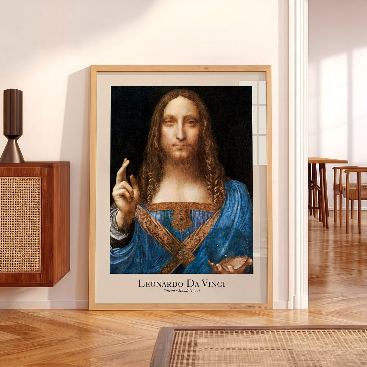 Leonardo da Vinci Salvator Mundi Art Print – Renaissance Wall Art Poster