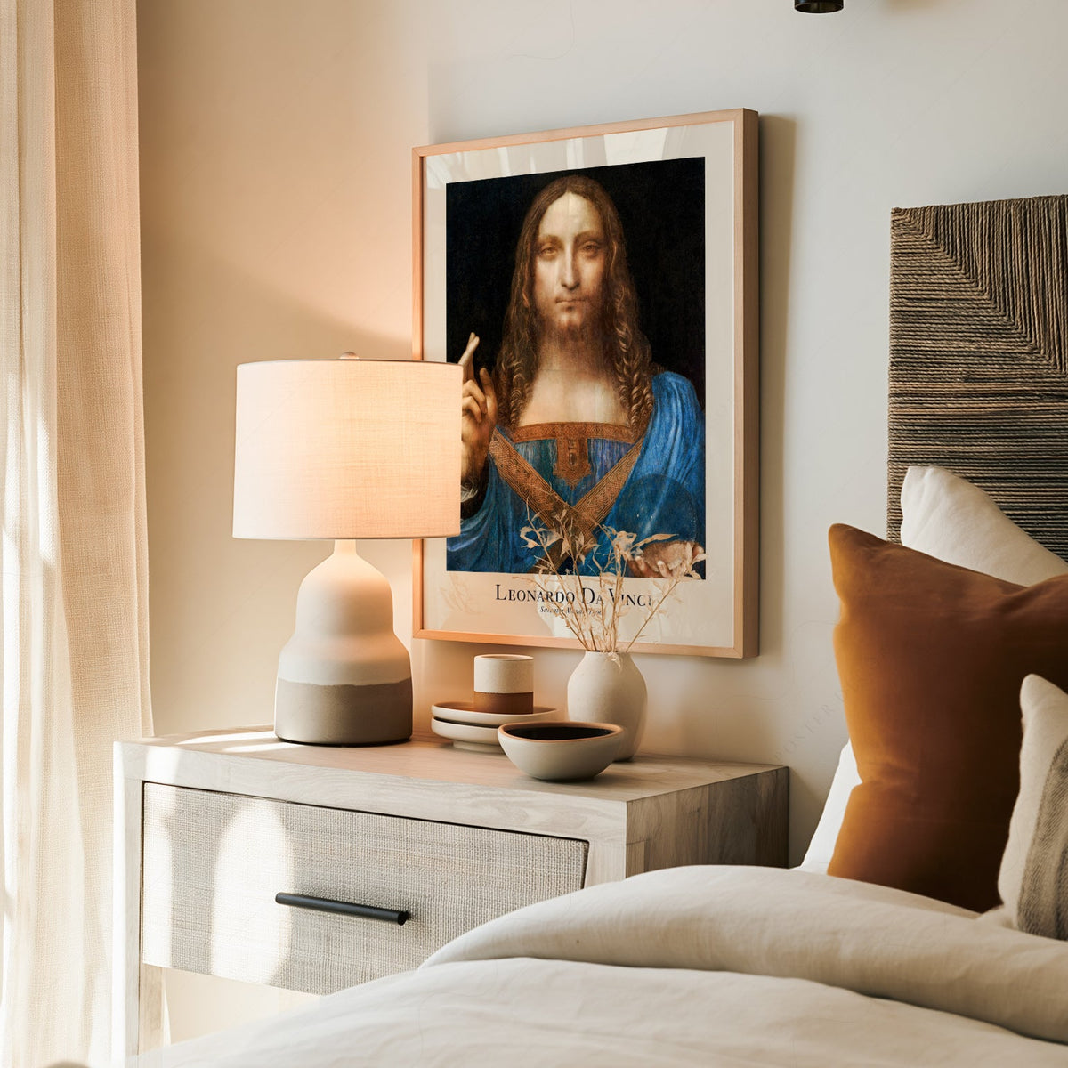 Leonardo da Vinci Salvator Mundi Art Print – Renaissance Wall Art Poster