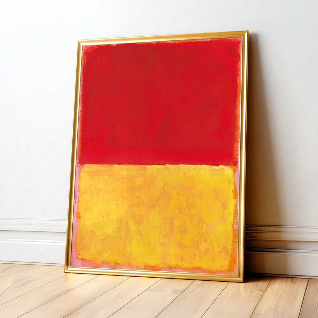 Mark Rothko Red and Yellow Abstract Art Print – Modern Wall Decor