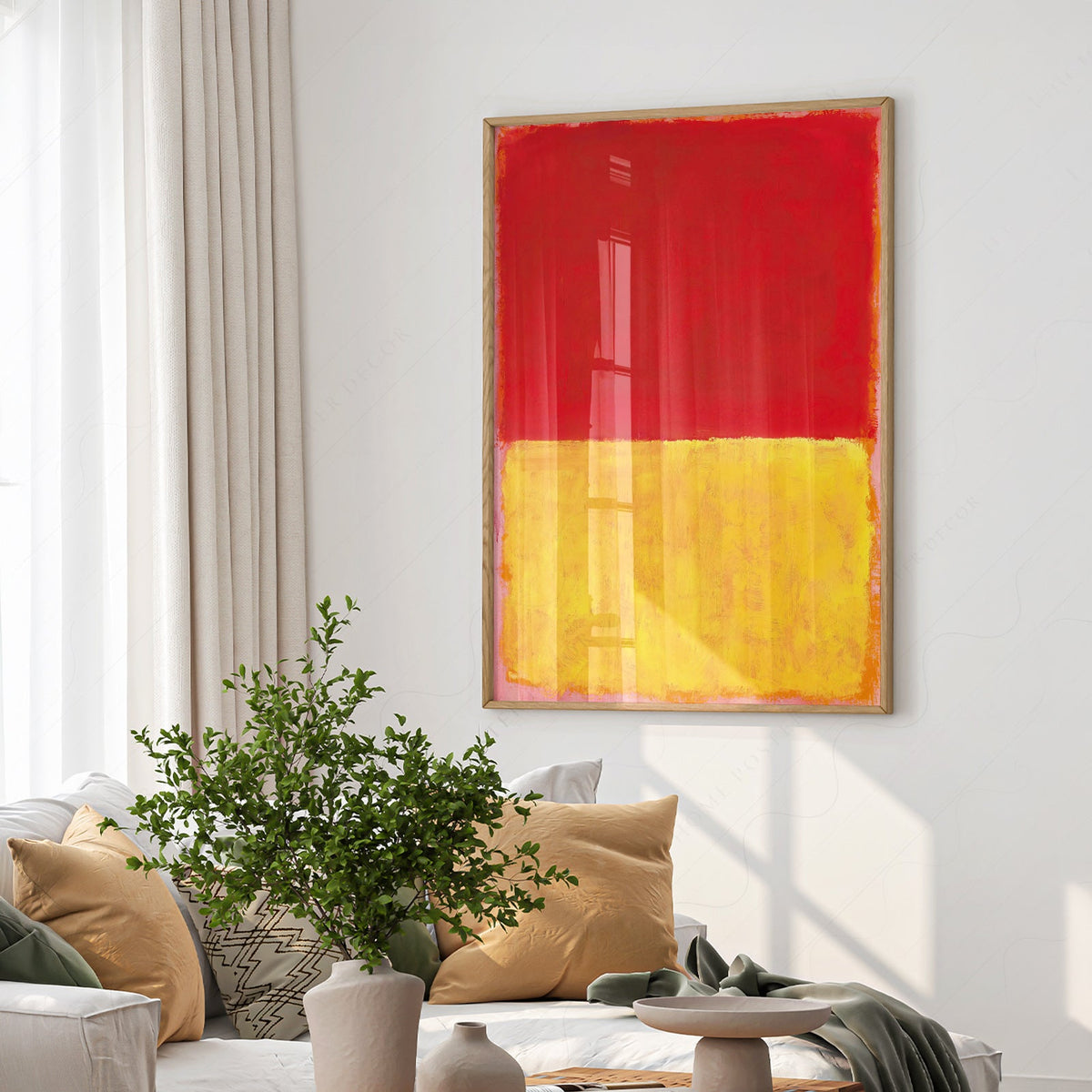 Mark Rothko Red and Yellow Abstract Art Print – Modern Wall Decor
