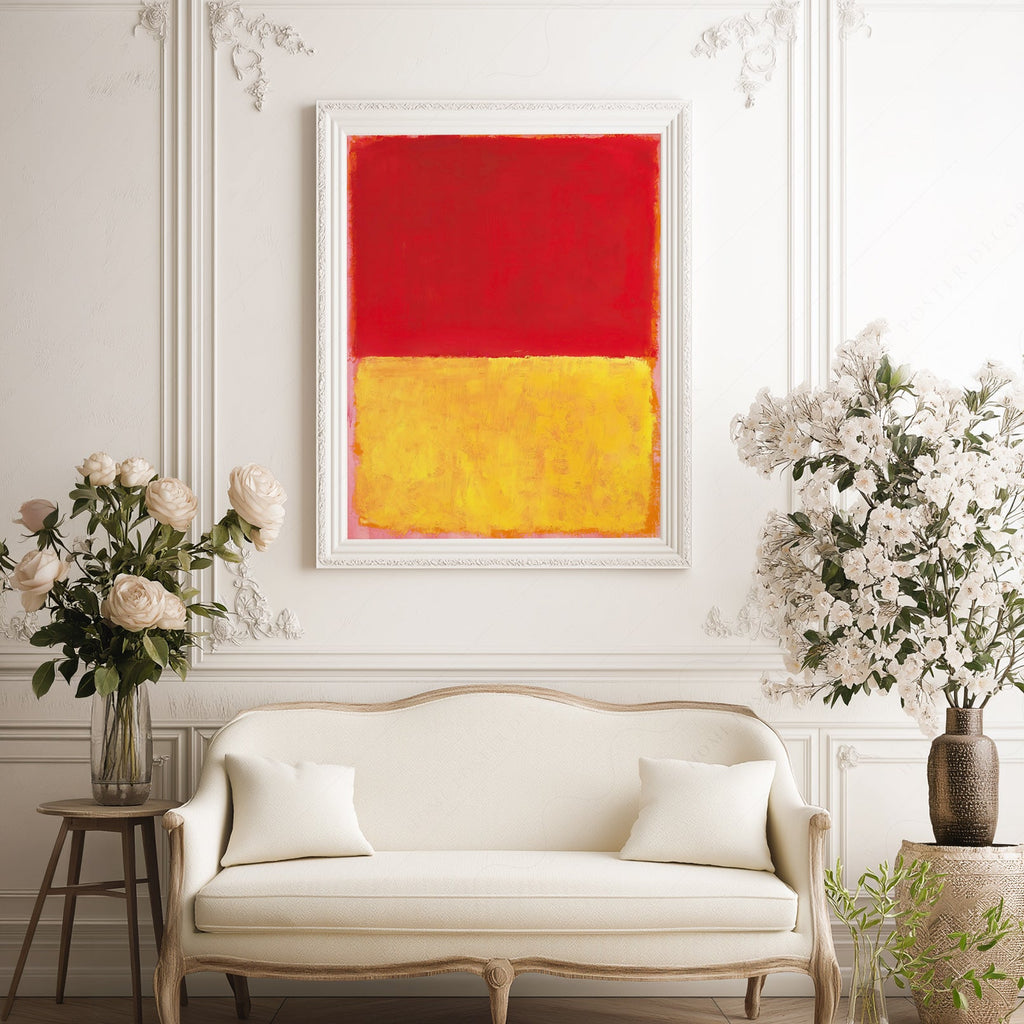 Mark Rothko Red and Yellow Abstract Art Print – Modern Wall Decor