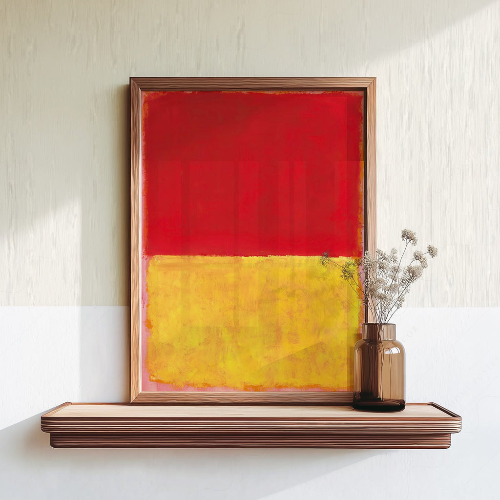 Mark Rothko Red and Yellow Abstract Art Print – Modern Wall Decor