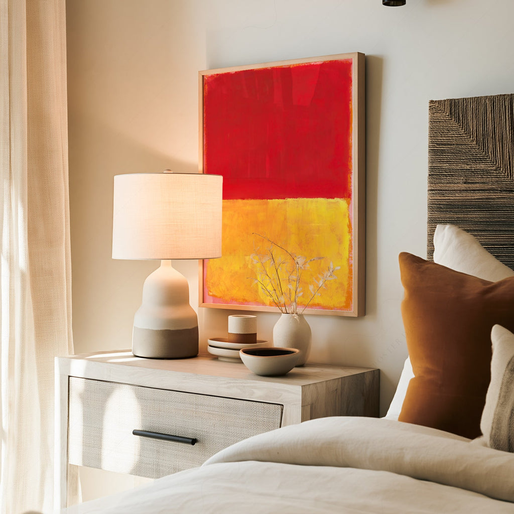 Mark Rothko Red and Yellow Abstract Art Print – Modern Wall Decor
