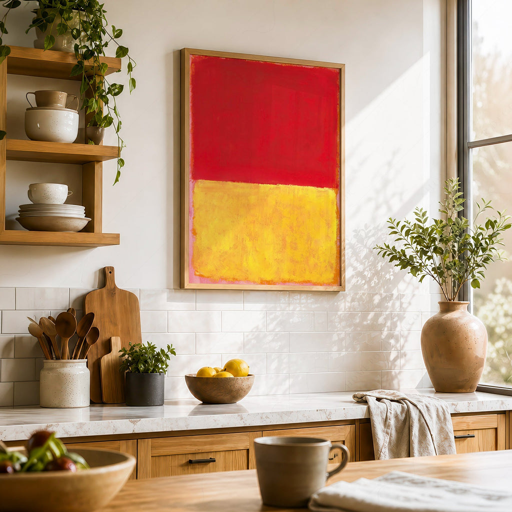 Mark Rothko Red and Yellow Abstract Art Print – Modern Wall Decor