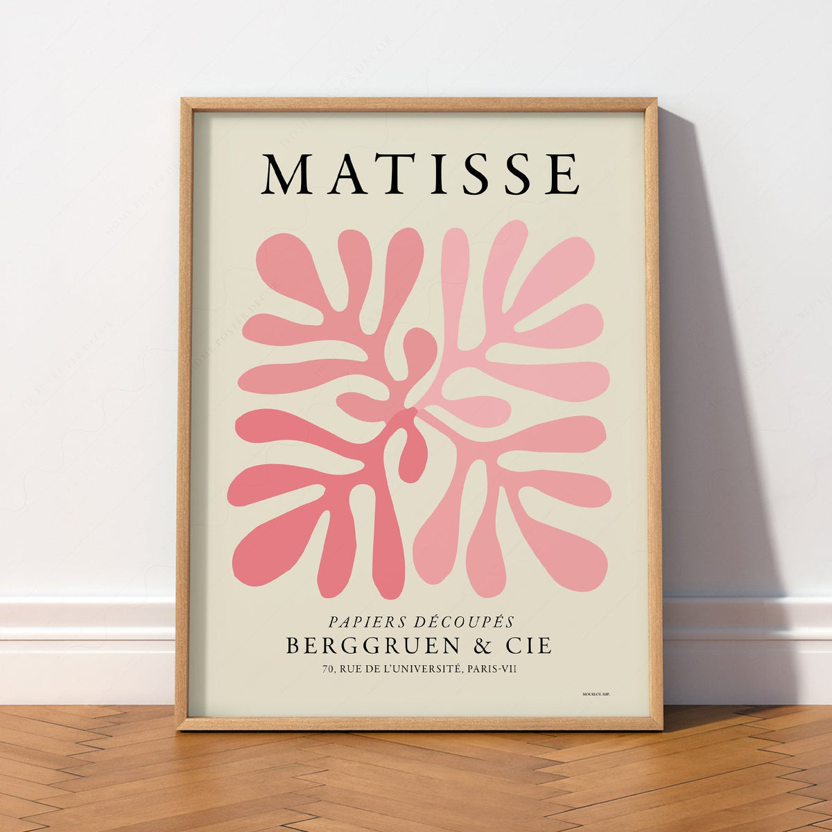 Henri Matisse Pink Coral Cut-Out Print – Modern Abstract Wall Art