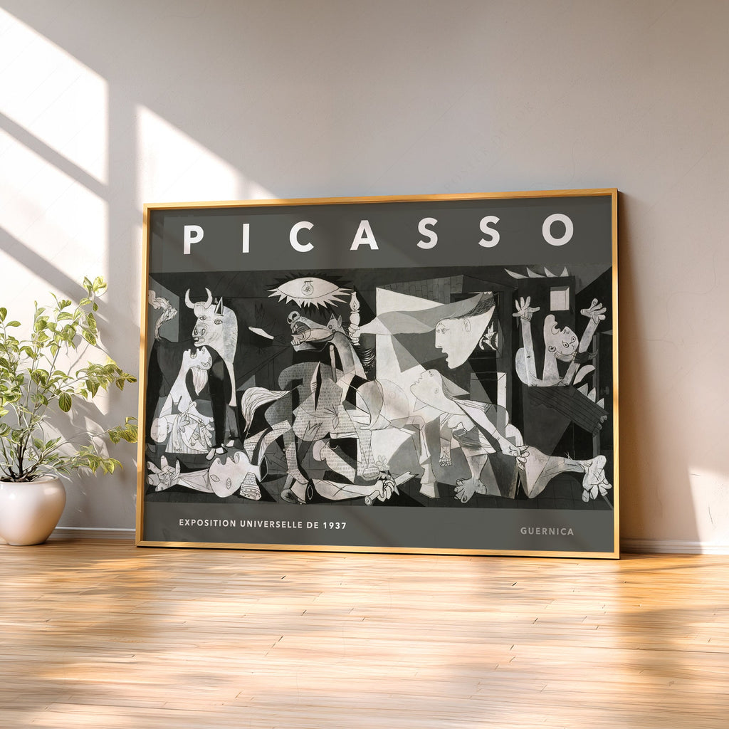 Pablo Picasso Guernica Exhibition Poster – Modern Cubist Wall Art