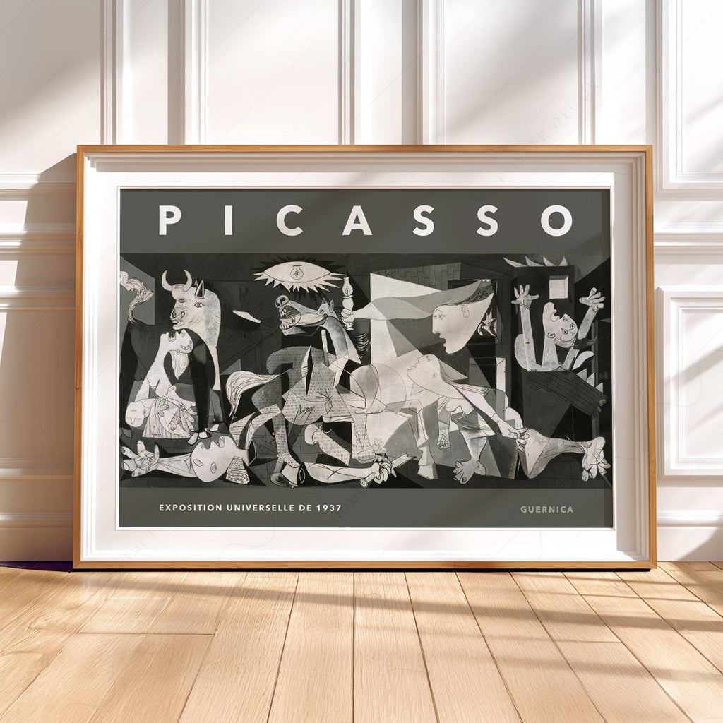 Pablo Picasso Guernica Exhibition Poster – Modern Cubist Wall Art