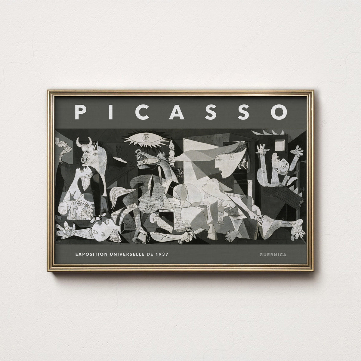 Pablo Picasso Guernica Exhibition Poster – Modern Cubist Wall Art