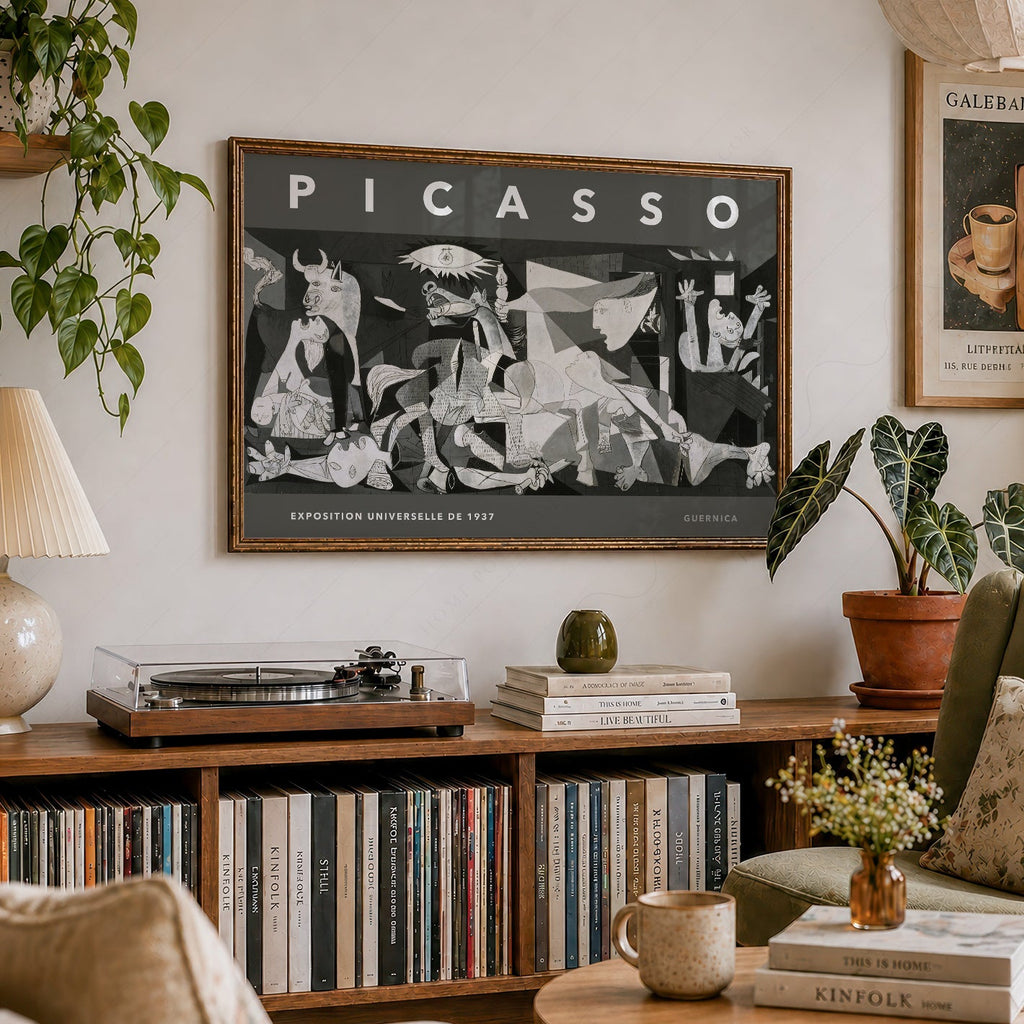 Pablo Picasso Guernica Exhibition Poster – Modern Cubist Wall Art