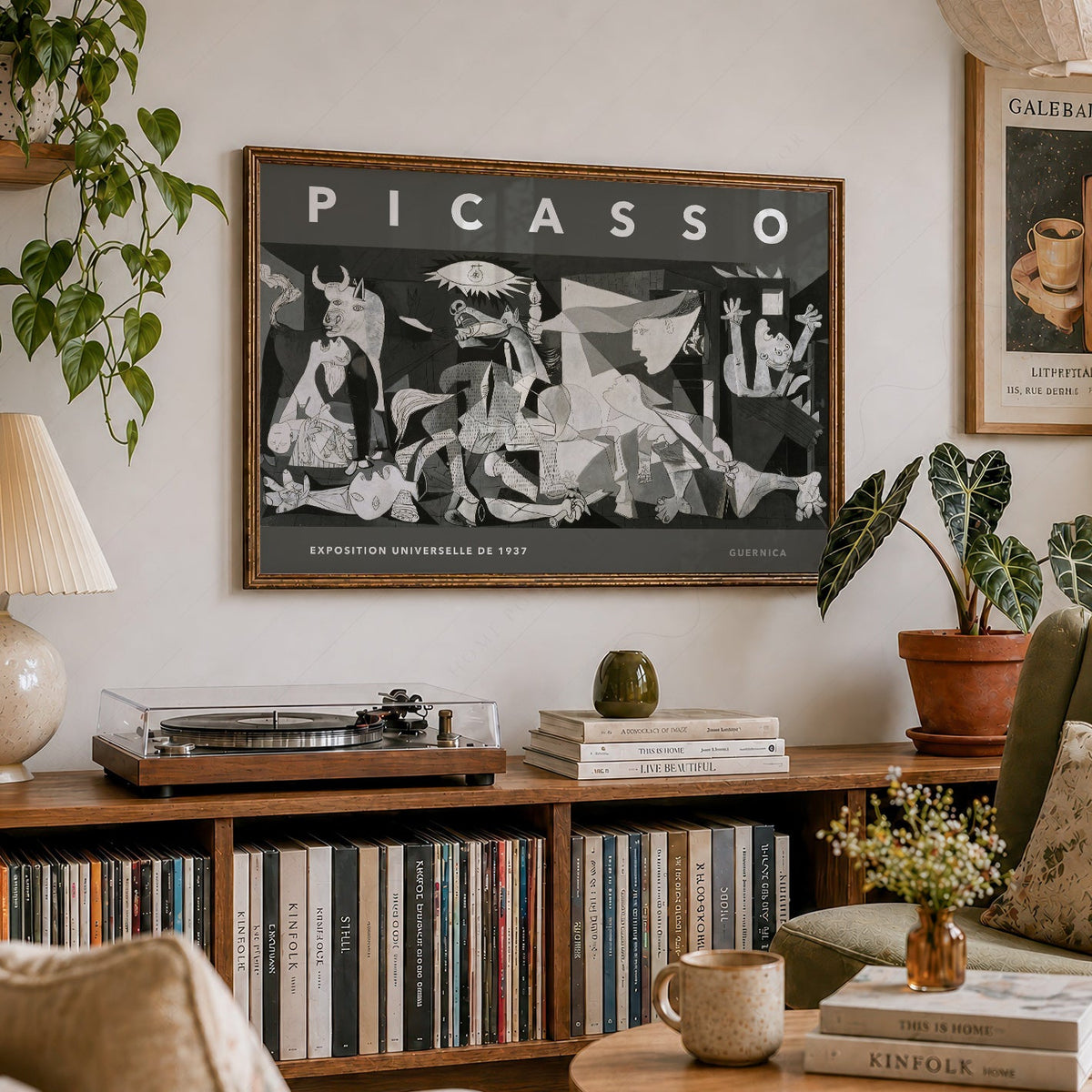 Pablo Picasso Guernica Exhibition Poster – Modern Cubist Wall Art