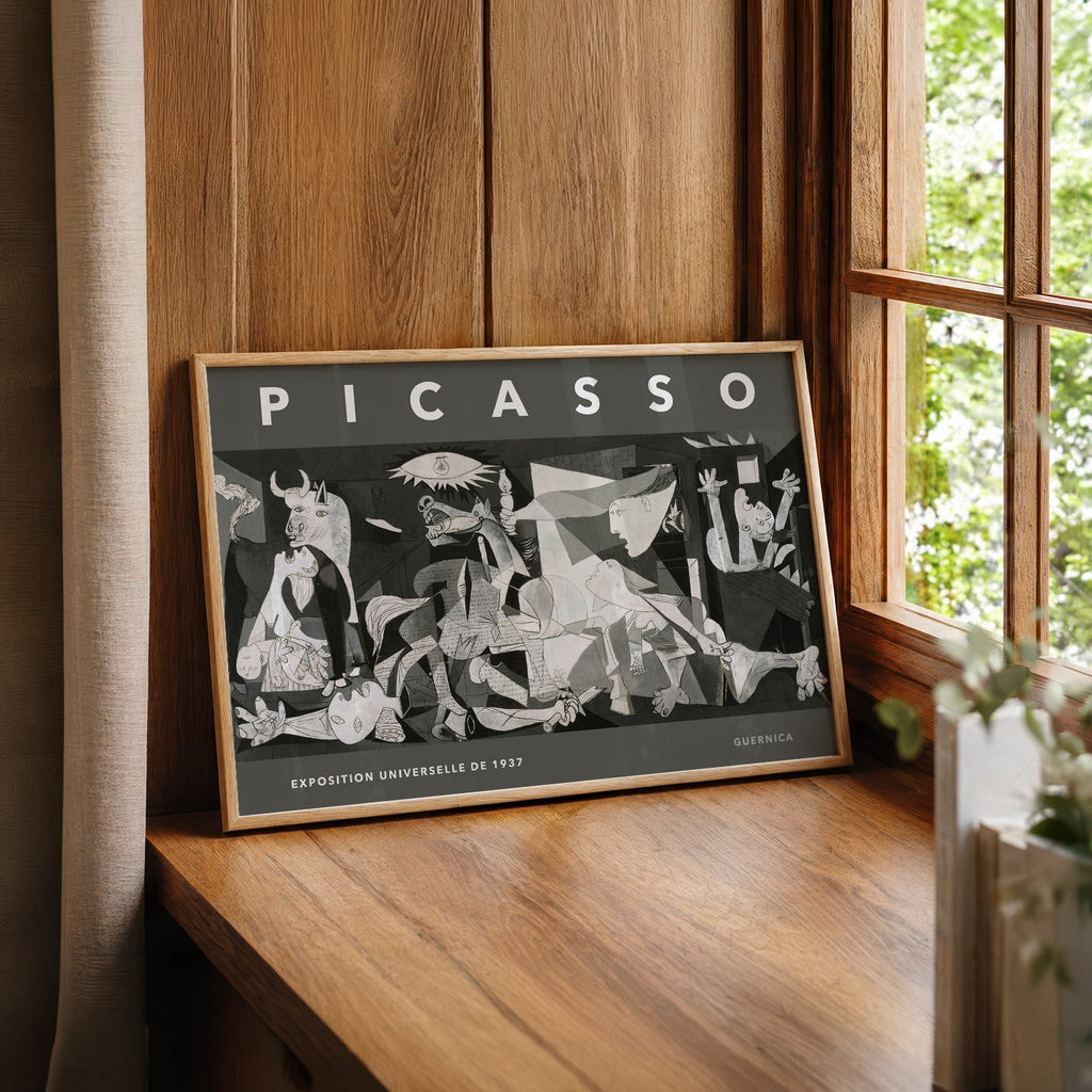 Pablo Picasso Guernica Exhibition Poster – Modern Cubist Wall Art