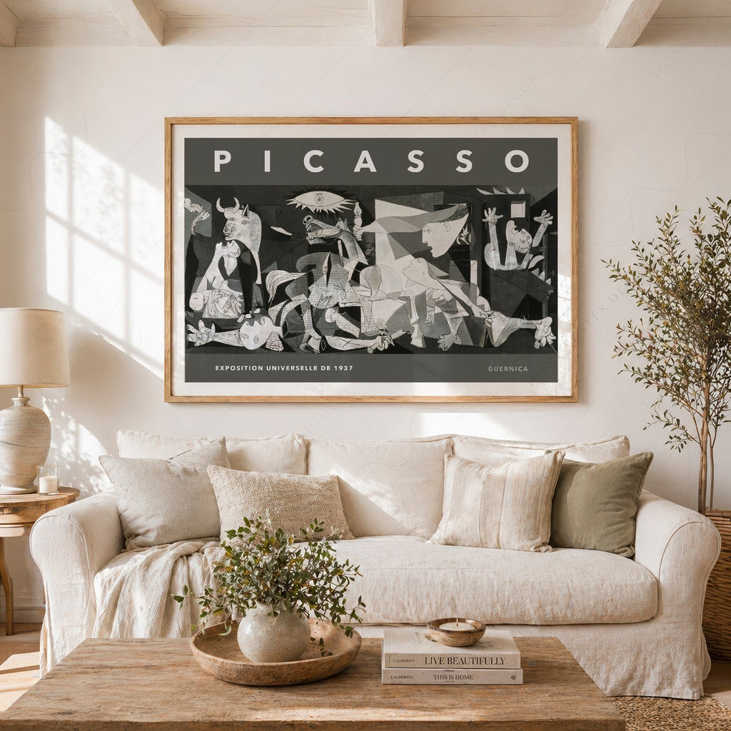 Pablo Picasso Guernica Exhibition Poster – Modern Cubist Wall Art