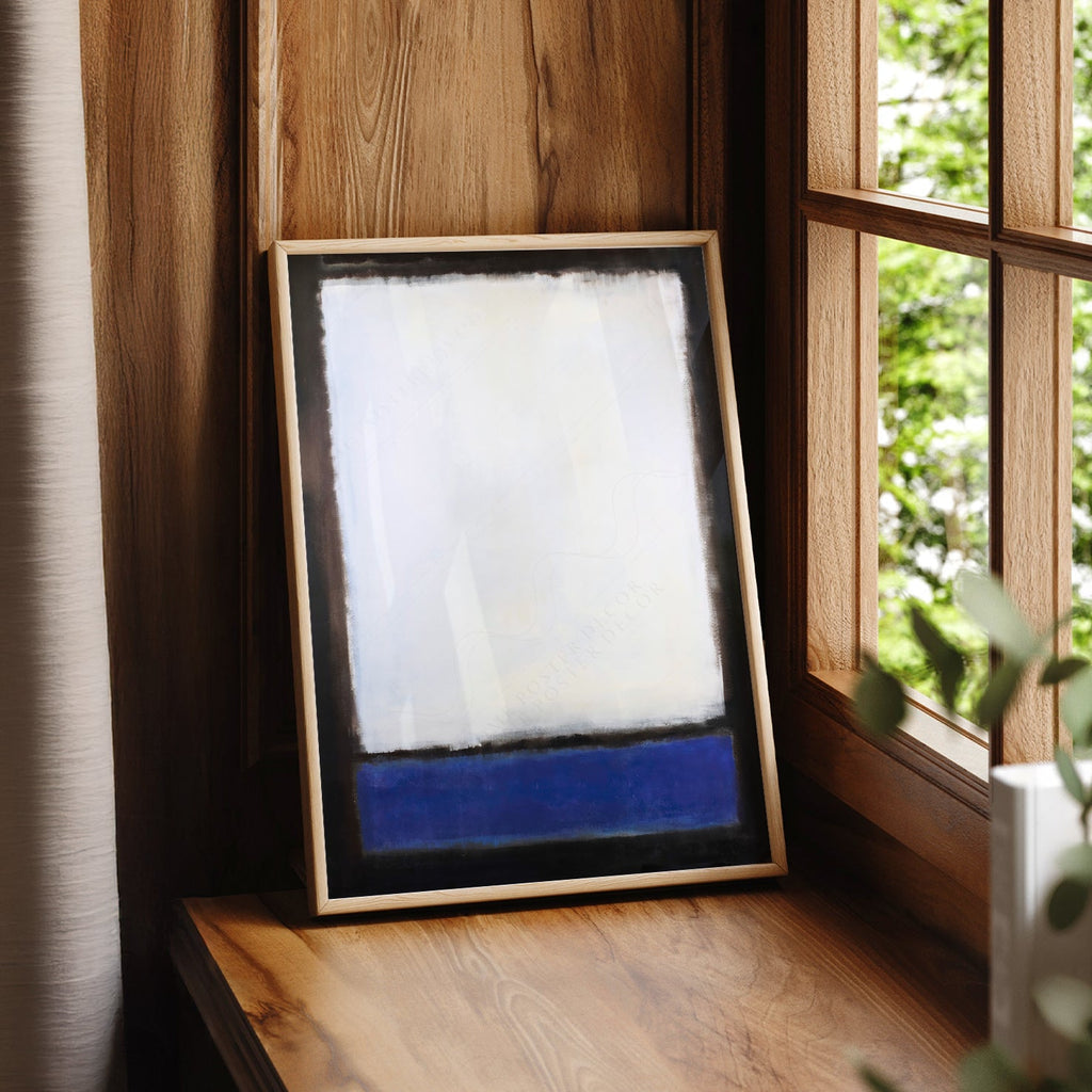 Mark Rothko Untitled Blue and White Art Print – Abstract Expressionism