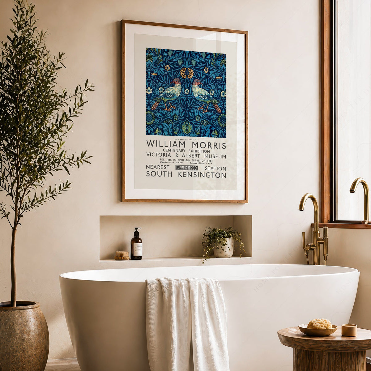William Morris Bird Exhibition Poster – V&A Museum Art Print Wall Decor