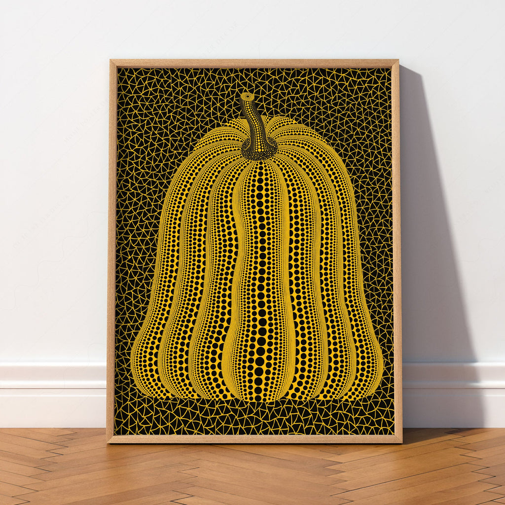 Yayoi Kusama Pumpkin Print – Dots and Nets Japanese Contemporary Art Poster