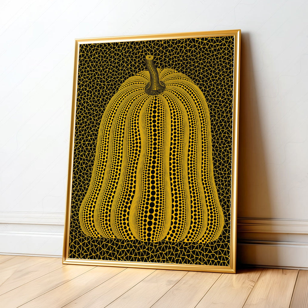 Yayoi Kusama Pumpkin Print – Dots and Nets Japanese Contemporary Art Poster