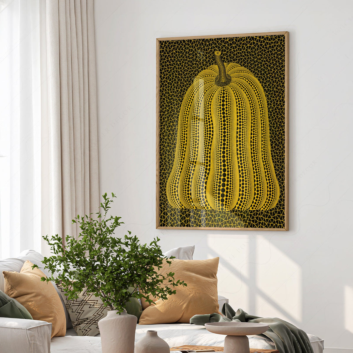 Yayoi Kusama Pumpkin Print – Dots and Nets Japanese Contemporary Art Poster