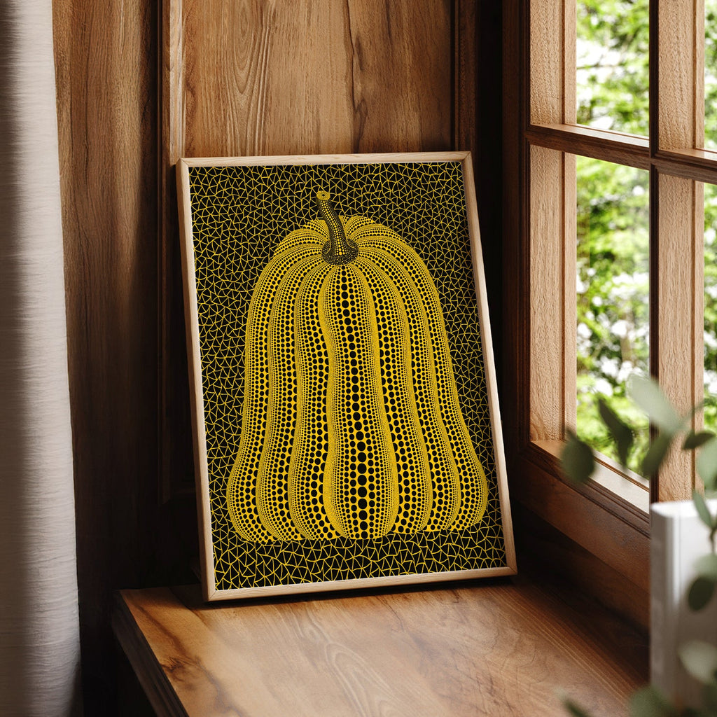 Yayoi Kusama Pumpkin Print – Dots and Nets Japanese Contemporary Art Poster