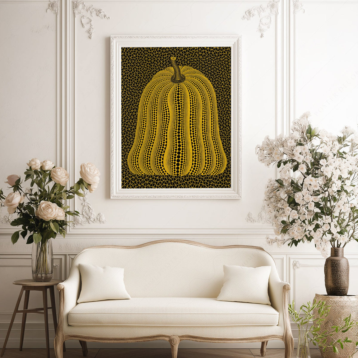 Yayoi Kusama Pumpkin Print – Dots and Nets Japanese Contemporary Art Poster