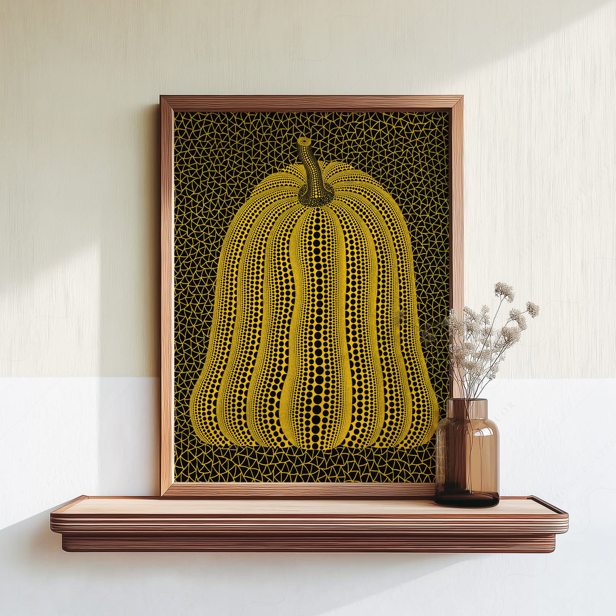 Yayoi Kusama Pumpkin Print – Dots and Nets Japanese Contemporary Art Poster