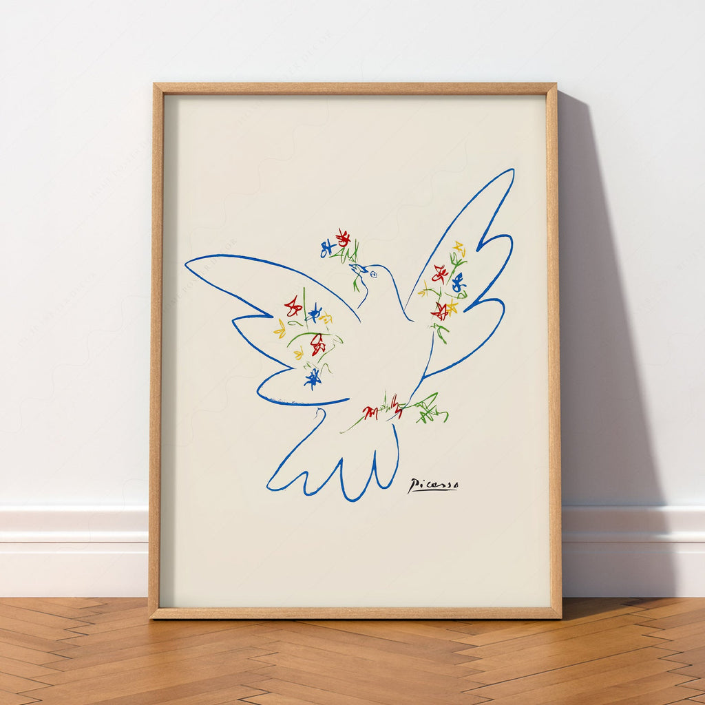 Pablo Picasso Dove of Peace 1949 Art Print – Modern Line Art Poster