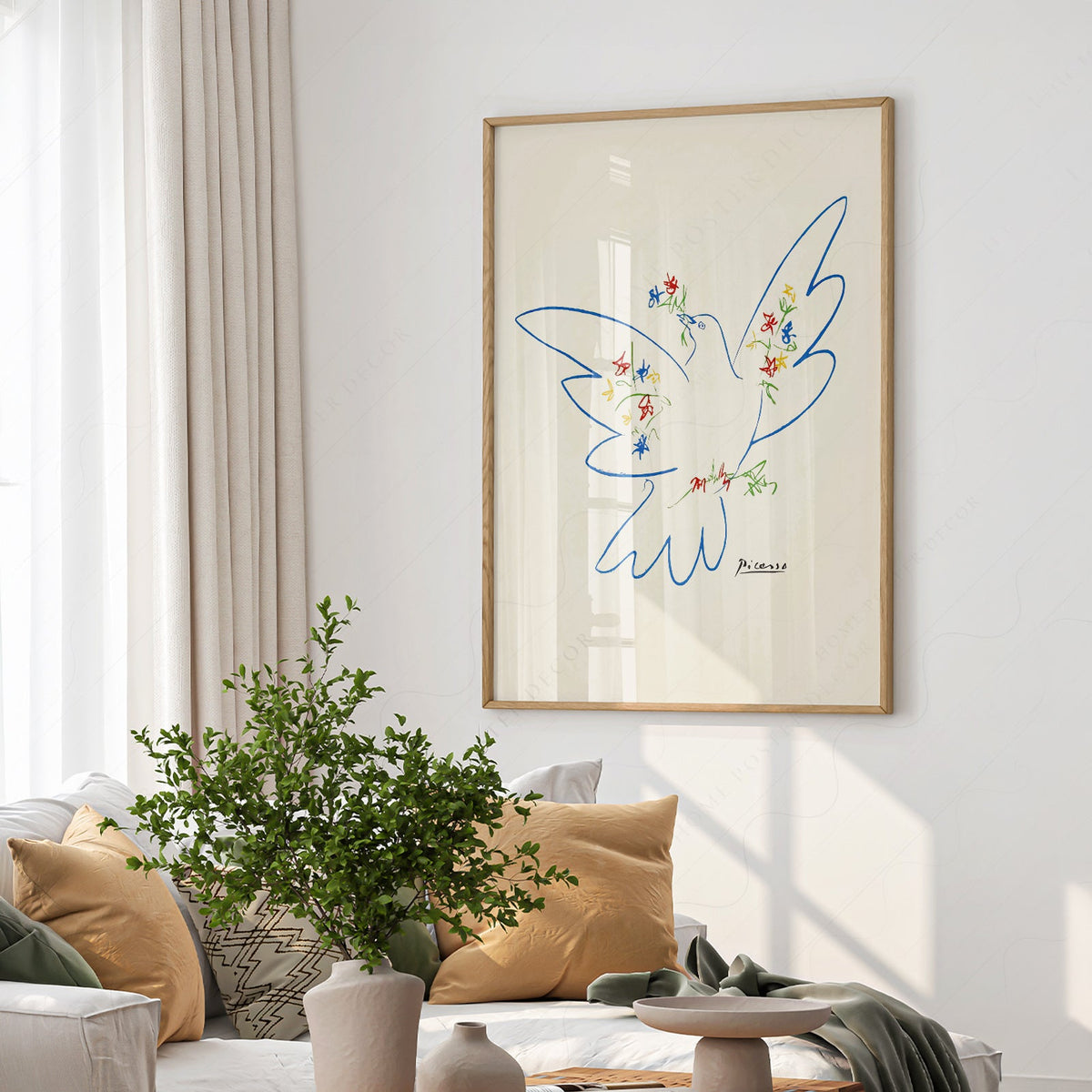 Pablo Picasso Dove of Peace 1949 Art Print – Modern Line Art Poster