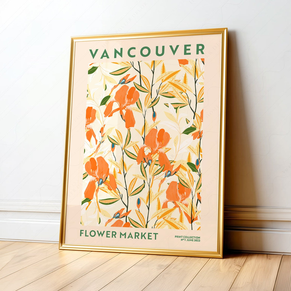 Vancouver Flower Market Print – Botanical Wall Art Poster for Modern Decor