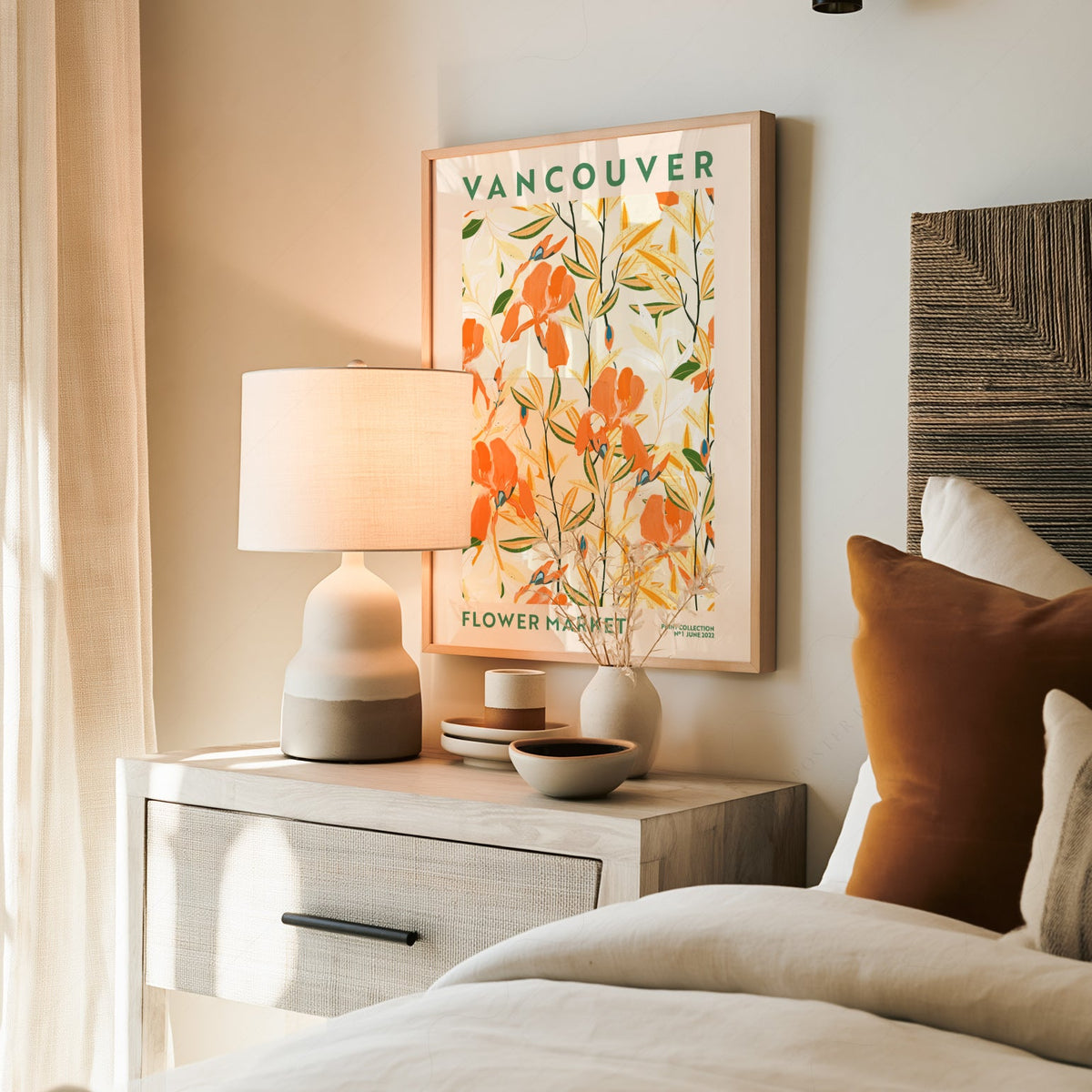 Vancouver Flower Market Print – Botanical Wall Art Poster for Modern Decor