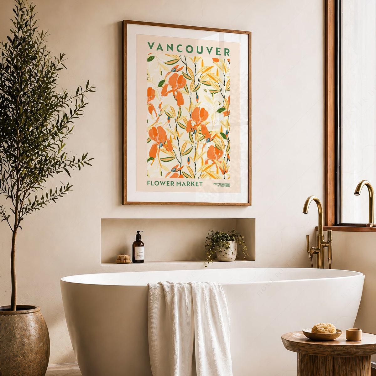Vancouver Flower Market Print – Botanical Wall Art Poster for Modern Decor