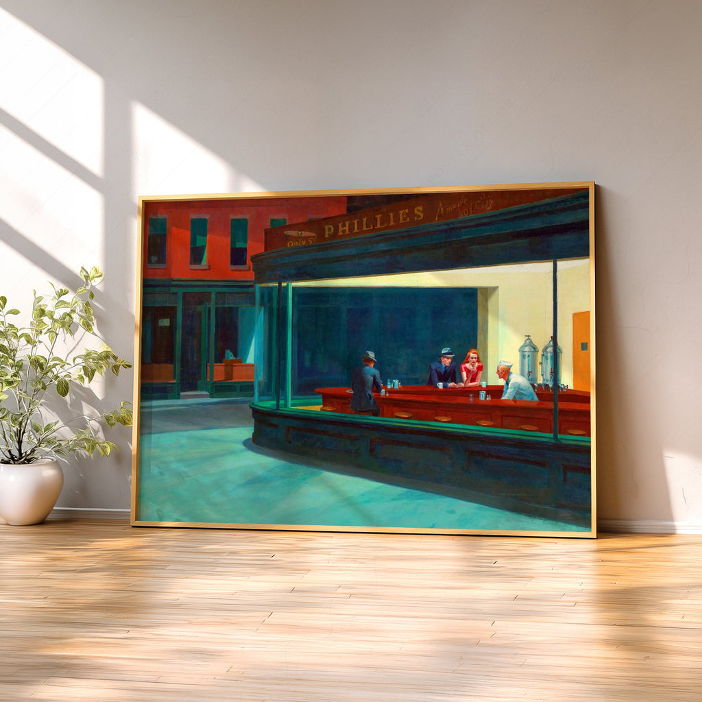 Edward Hopper Nighthawks Art Print – American Realism Wall Art Poster